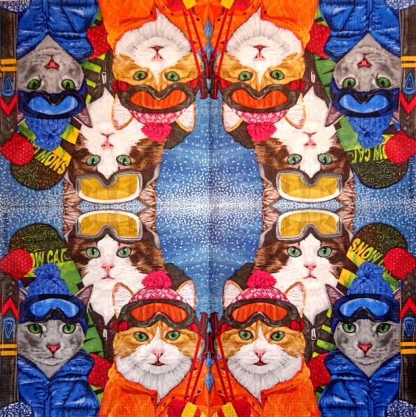 KAT-960 Katzen - 3-lagig - ppd - Two Can Art - CS